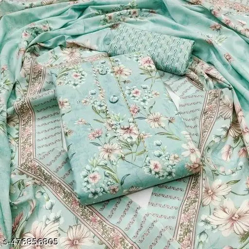 Laxuria Women's Cotton Printed Trending Unstitched Salwar Suit Material & Gorgeous Dress and Suit - amamestyle