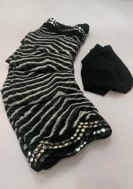 Trending bollywood Georgette Lehriya sarees